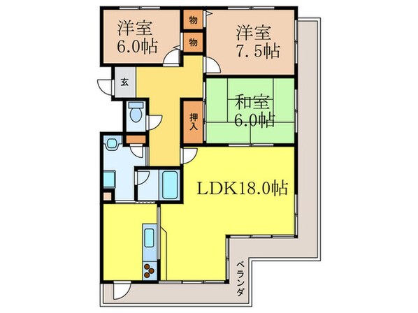 ロイヤル南茨木の物件間取画像